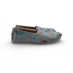 TOMS Women's Multicolor Glitter Sugar Cookie Round Toe Slip-On Flats Size 8